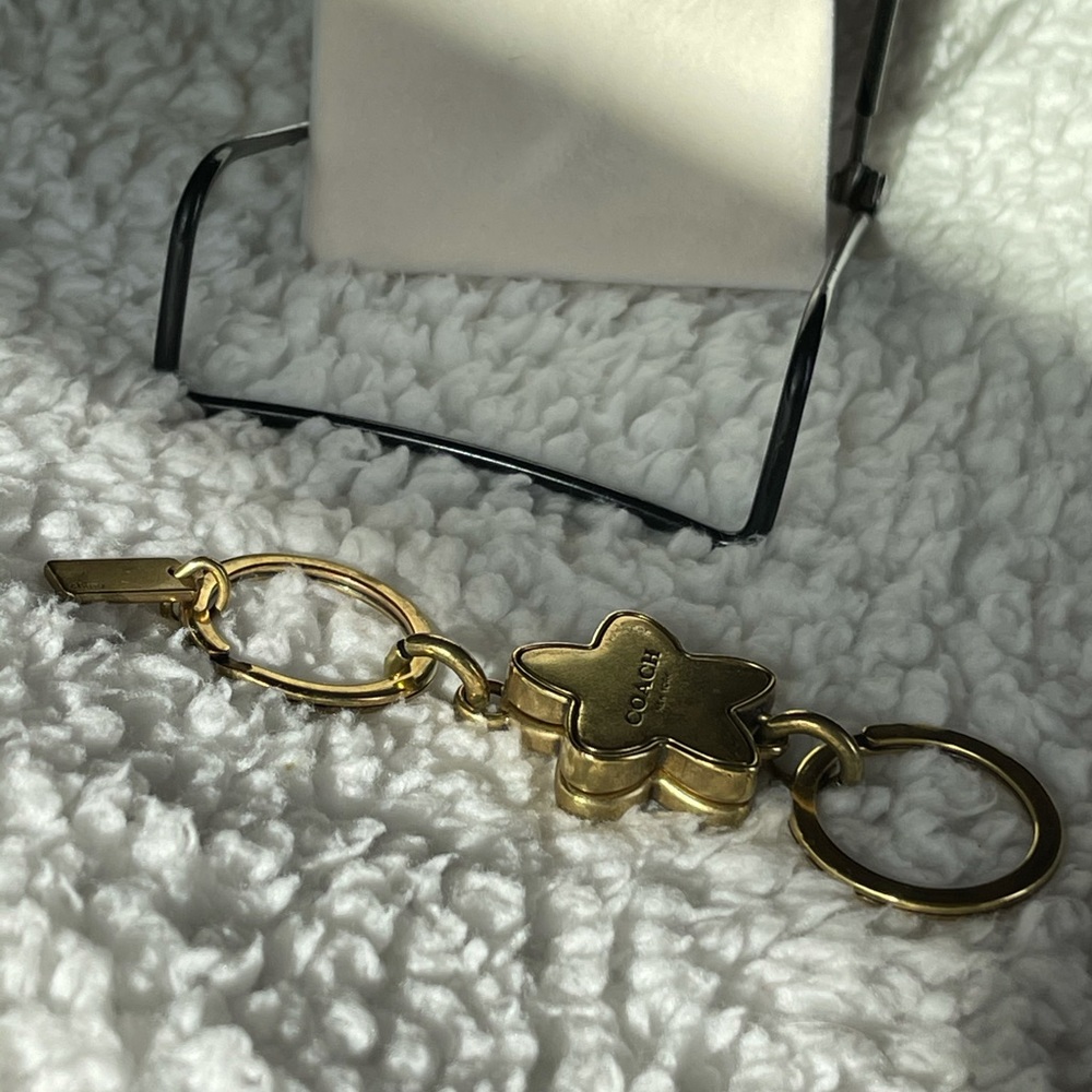 Coach Purse charm/key Flower 2 In 1 EUC